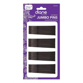 DIANE JUMBO BOB PINS BLK 40PK CARDED #D458