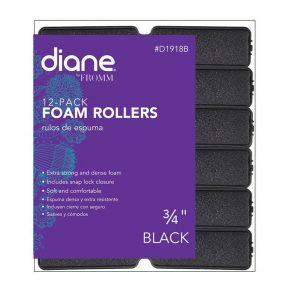 DIANE FOAM ROLLER 3/4" BLK 12PK