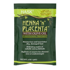 HASK HENNA & PLACENTA PAC OLIVE OIL [DP/12][CS/24]
