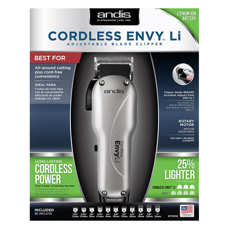 ANDIS ENVY CLIPPER LI (CORDLESS) (#73130)