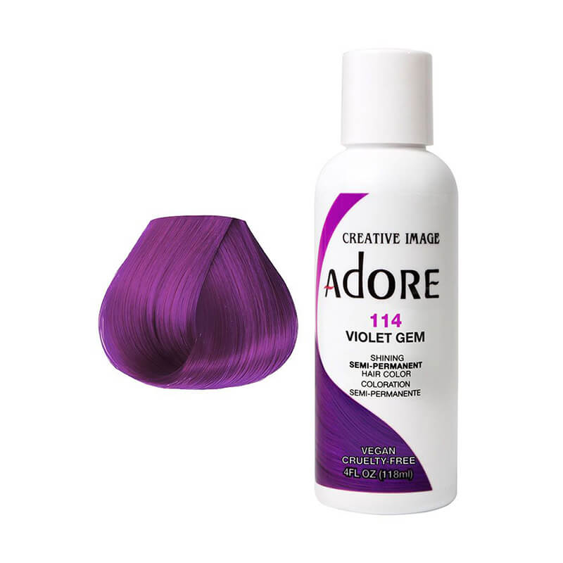 Permanent hair colour. Adore. Неон Пинк цвет волос. Violet Gems. Adore Neon Pink.