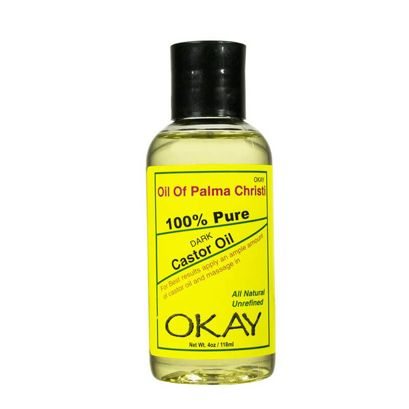 OKAY 100% PURE OIL/PALMA CHRISTI CASTOR OIL 4oz