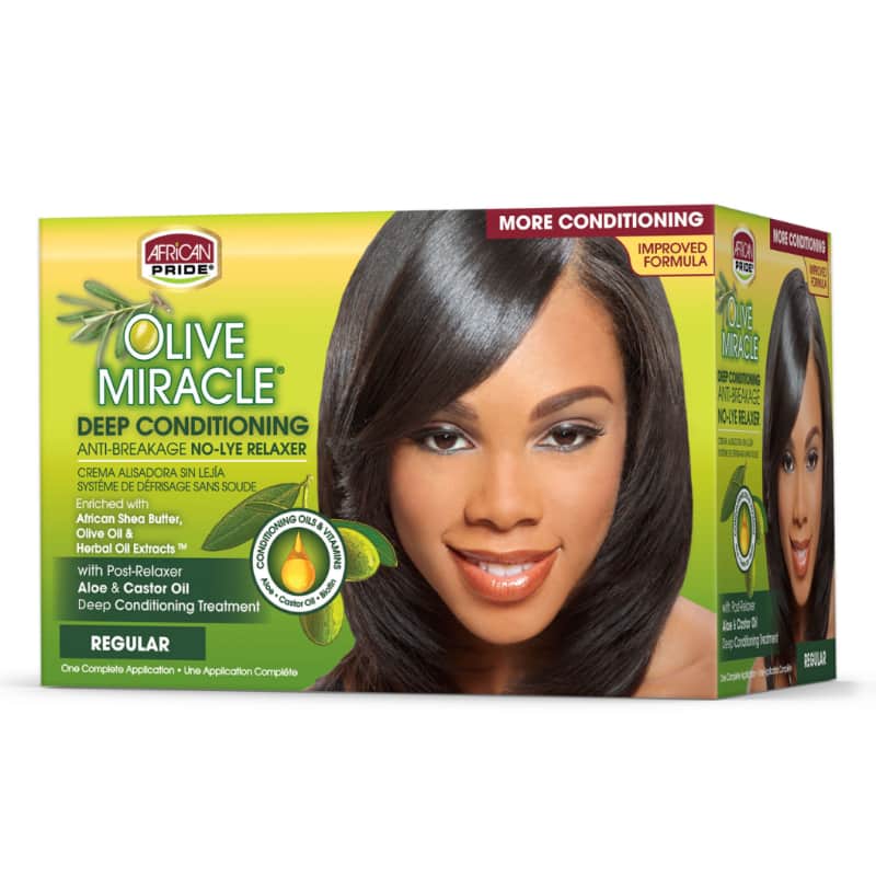 AFRICAN PRIDE OLIVE MIRACLE RELAXER KIT REGULAR