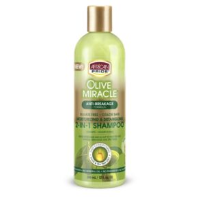 AFRICAN PRIDE OLIVE MIRACLE 2n1 SHAMPOO/CONDITIONER 12oz