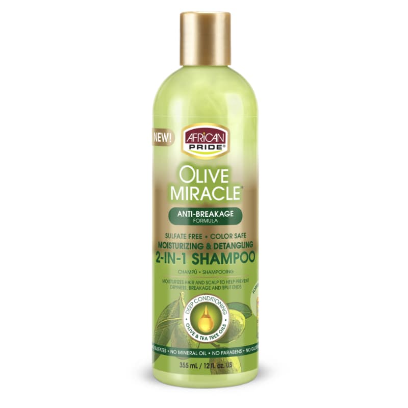 AFRICAN PRIDE OLIVE MIRACLE 2n1 SHAMPOO/CONDITIONER 12oz