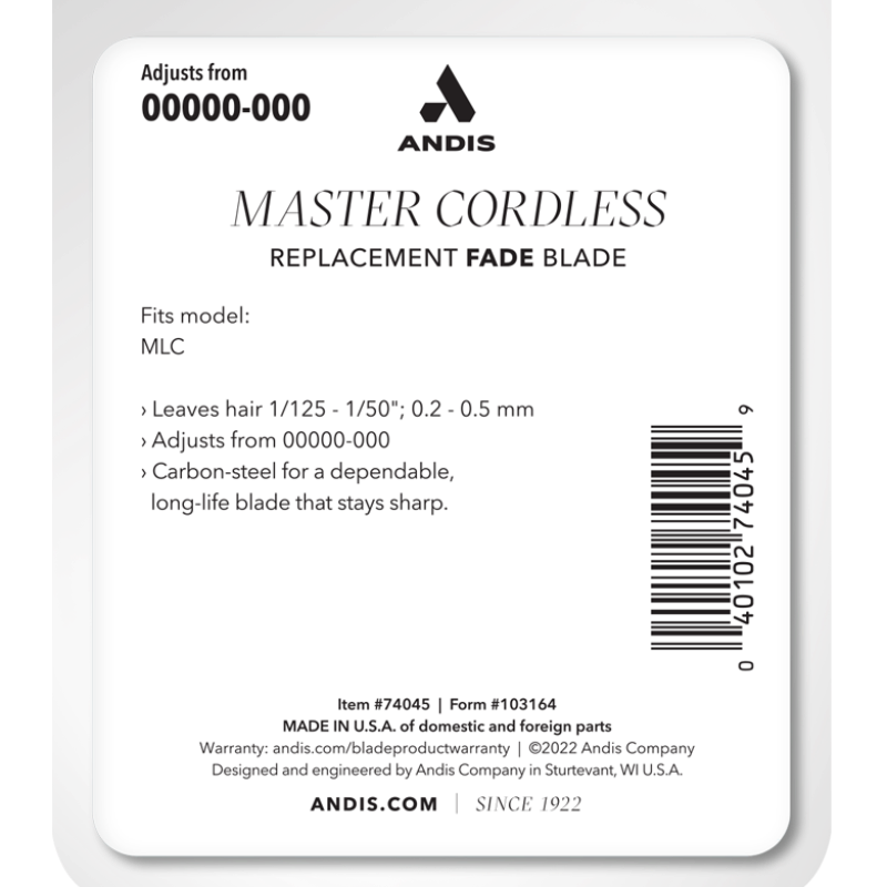 ANDIS CORDLESS MASTER LI FADE BLADE (#74045) - Image 2