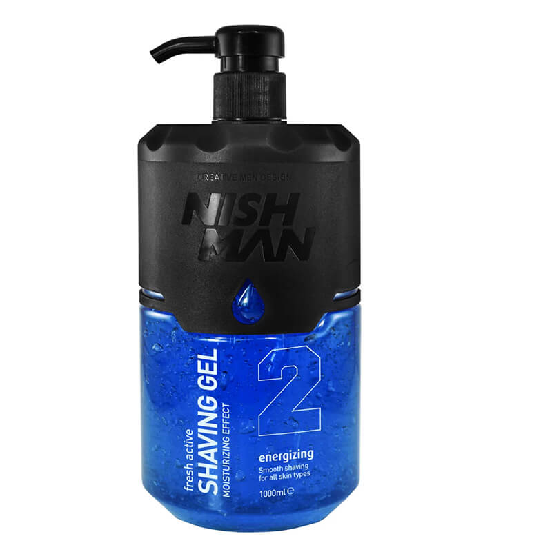 NISHMAN SHAVING GEL #2 (BLUE) 32oz