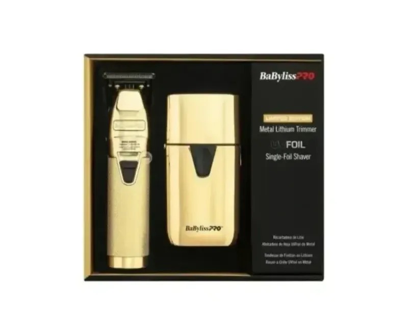 BABYLISS GOLDFX TRIMMER/UV SINGLE SHAVER COMBO #FXLFHOLPKG