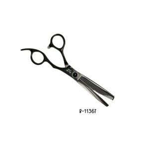 KASHI BARBER SHEAR - BLACK THINNING 36 TEETH 6" #B-1136T