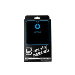 LEVEL3 CAPE W/RUBBER NECK - BLACK/BLUE TRIM