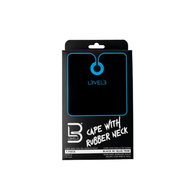 LEVEL3 CAPE W/RUBBER NECK - BLACK/BLUE TRIM