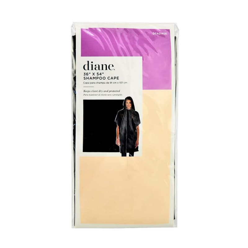 DIANE SHAMPOO CAPE - BLACK 36"X54" (DTA01406)