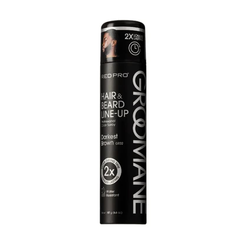 GROOMANE HAIR AND BEARD LINE UP SPRAY - DARK BROWN 6.6oz (GR32)